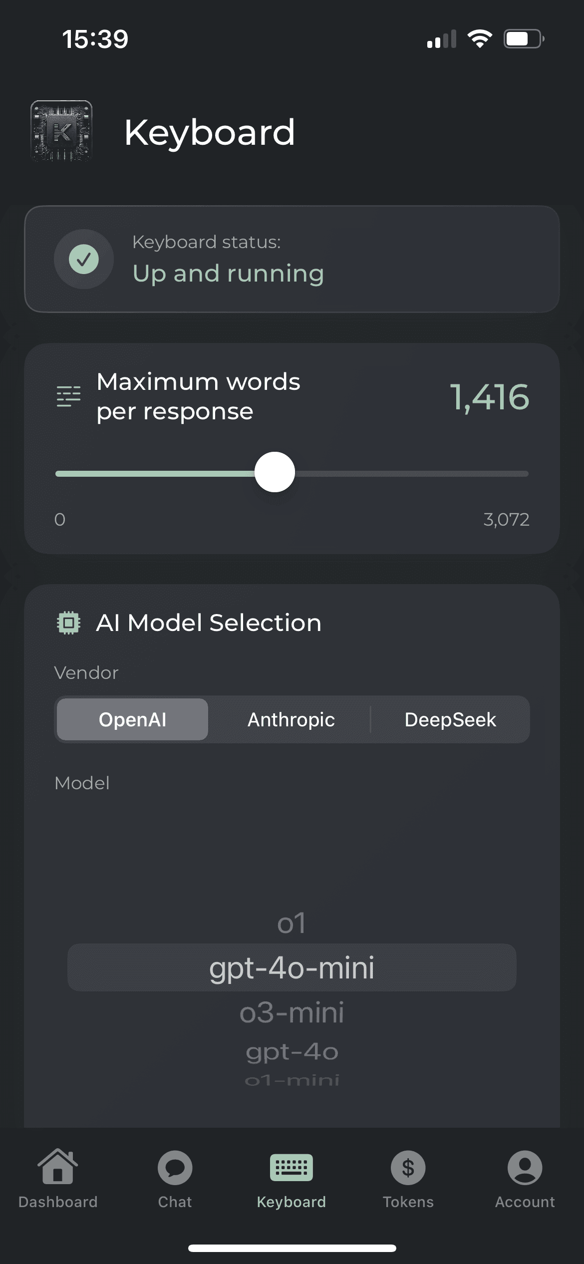 KeyboardAI Screenshot